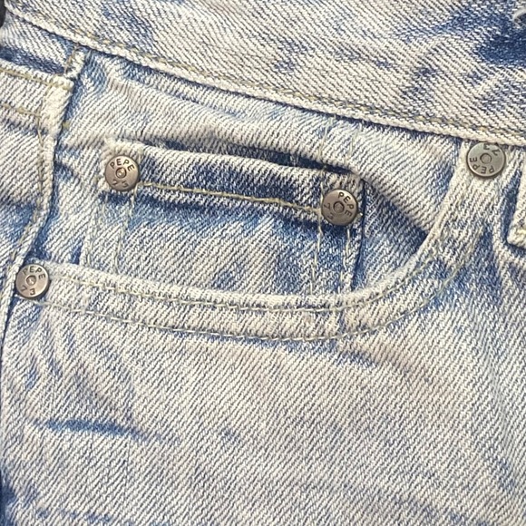 Pepe Jeans Y2K Women 25 F73 Light Wash Straight Leg Low Rise Denim Jeans Faded - Picture 3 of 12